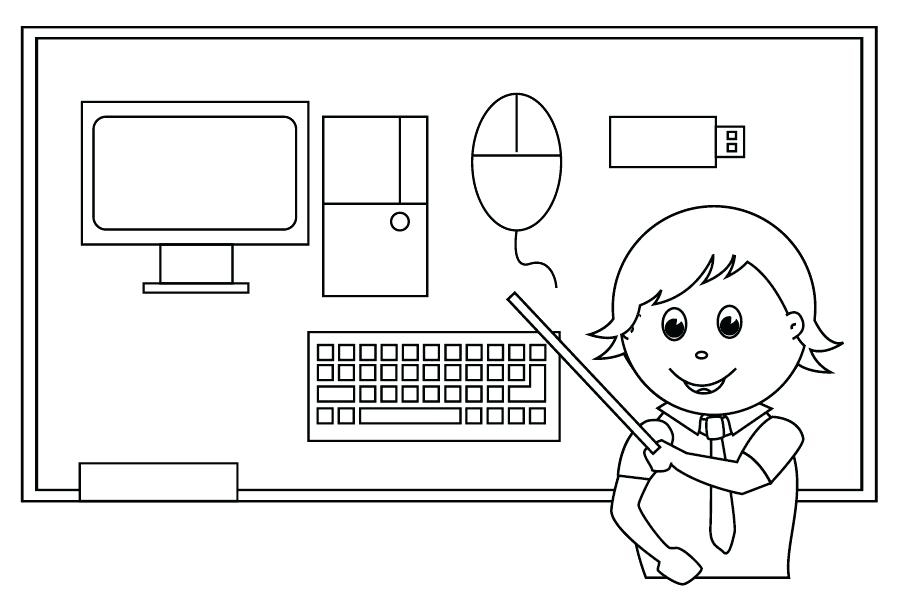 530 Coloring Pages For Computer  Images