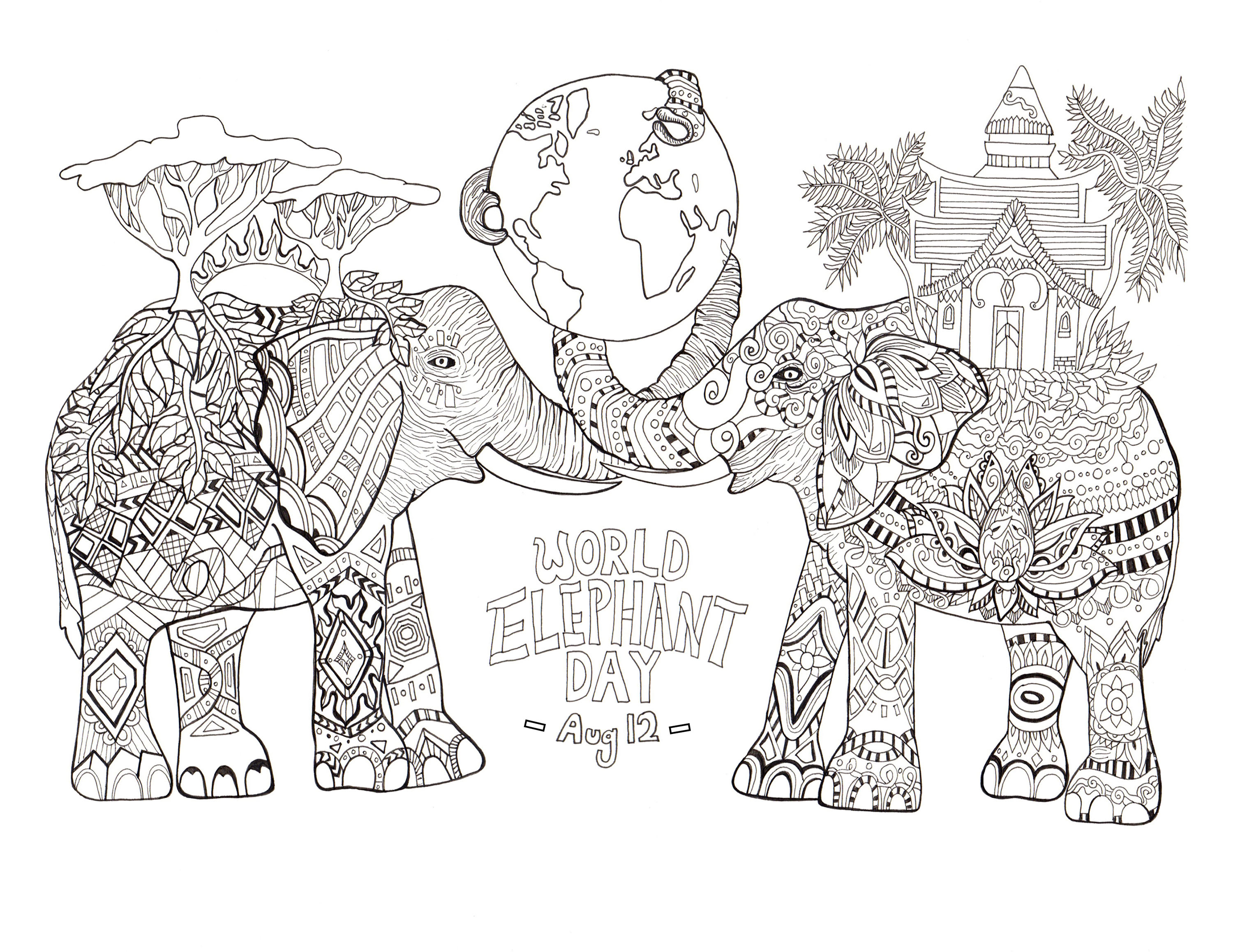 Elephant Coloring Pages for Adults - Best Coloring Pages For Kids