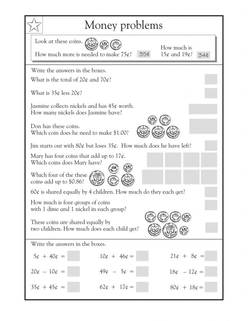 math problem solving printable worksheets