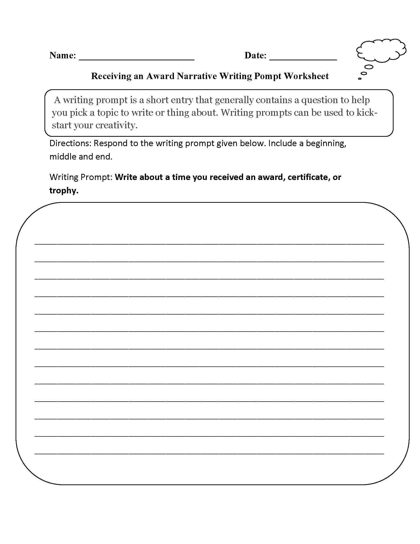 3rd grade writing prompts worksheets pdf