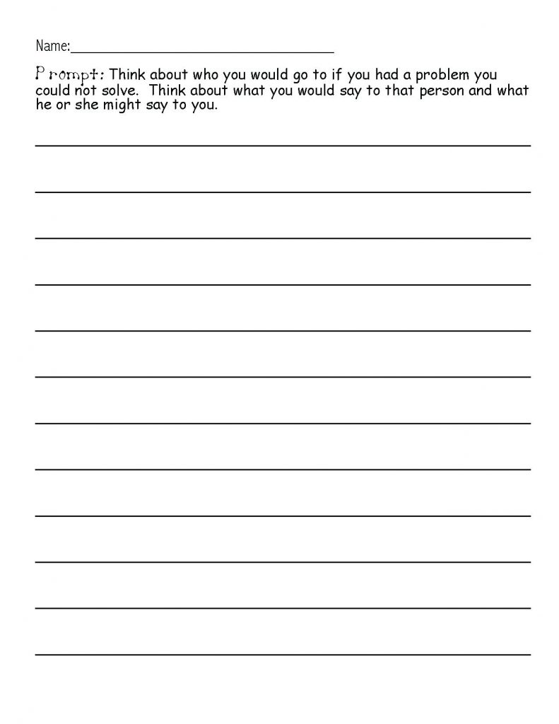 3rd Grade Prompt Worksheet