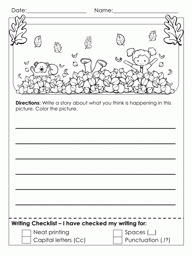 3rd Grade Story Writing Worksheet