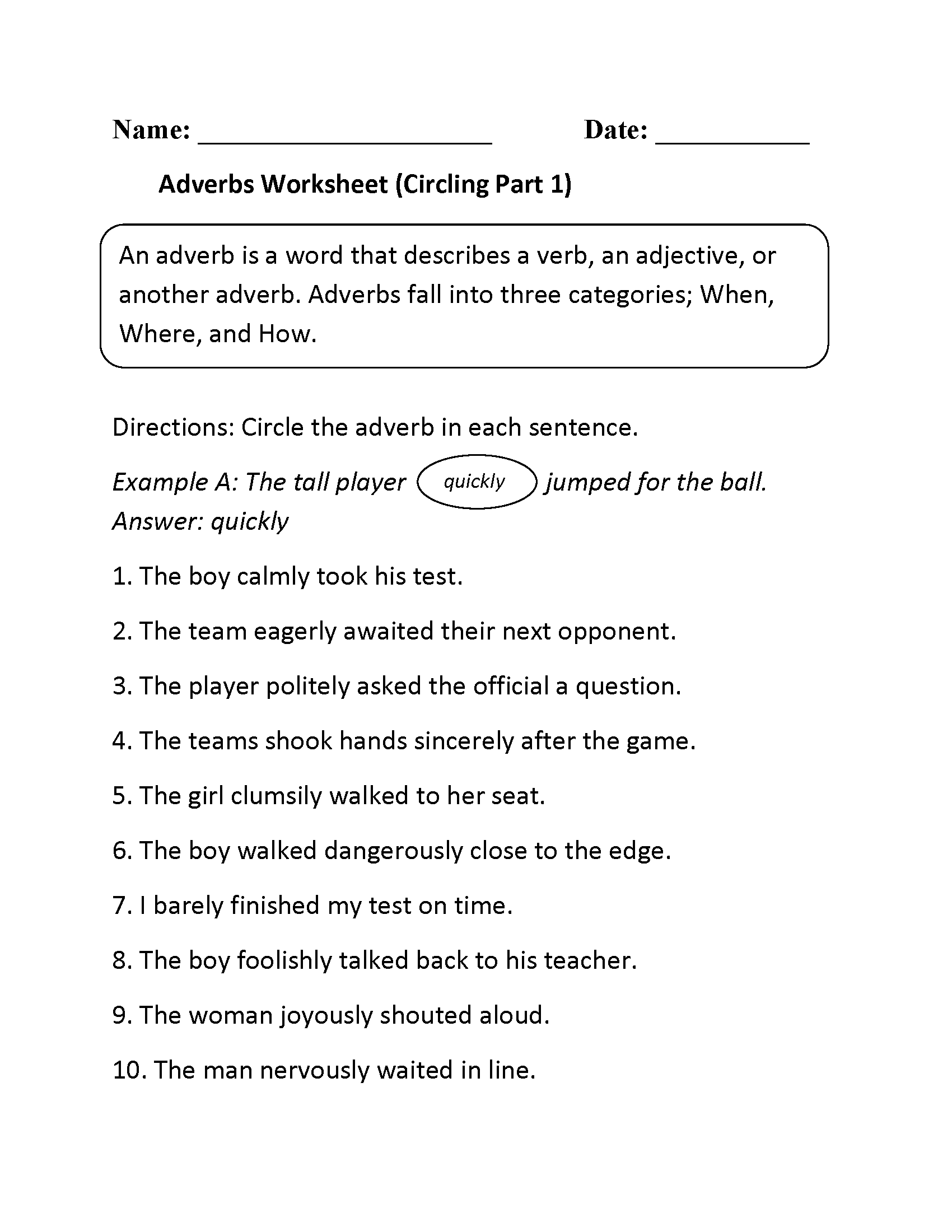 English Practice Worksheets For 4th Grade