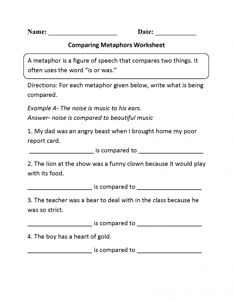 English For 4th Grade Worksheets