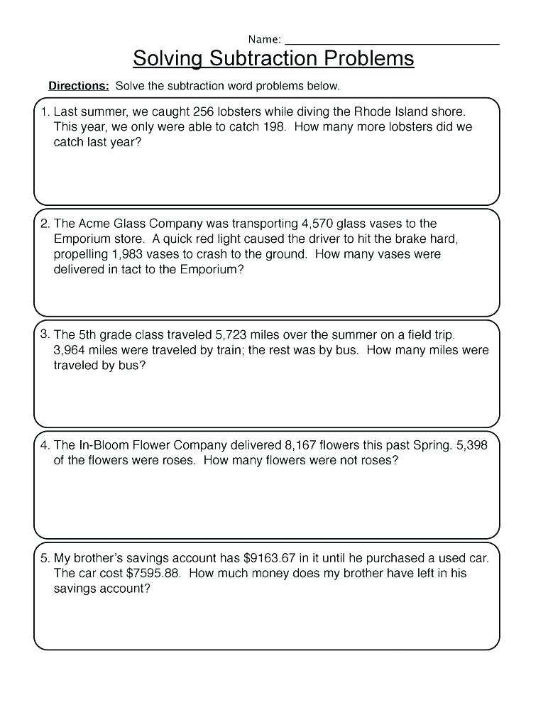 math word problems grade 4 free worksheets