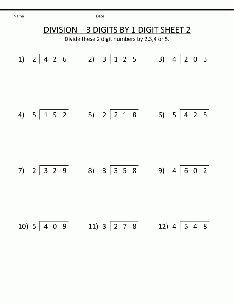 4th Grade Math Worksheets - Best Coloring Pages For Kids