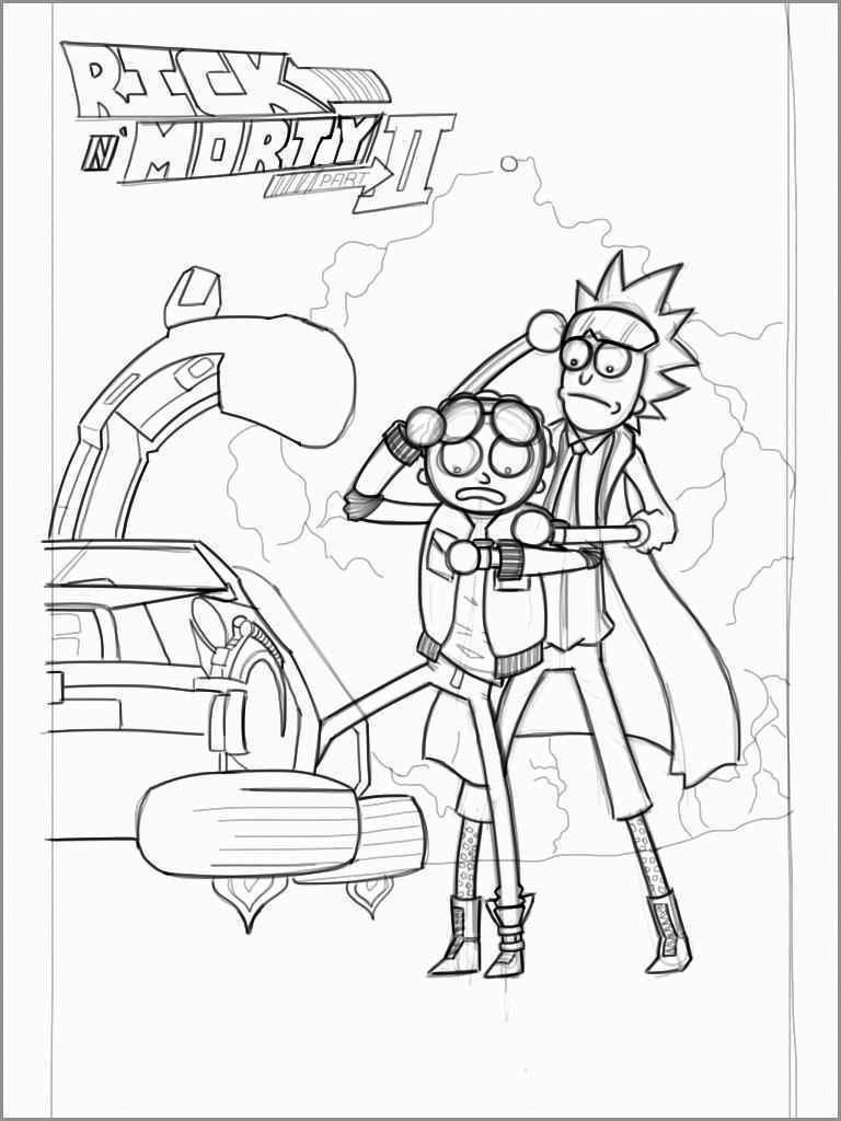 rick and morty coloring pages best for kids coloriage halloween