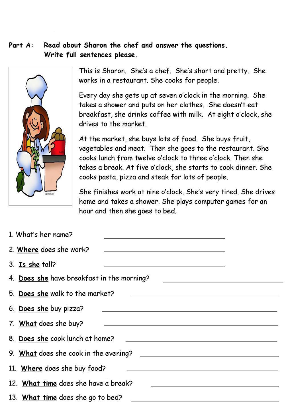 reading comprehension worksheets best coloring pages for