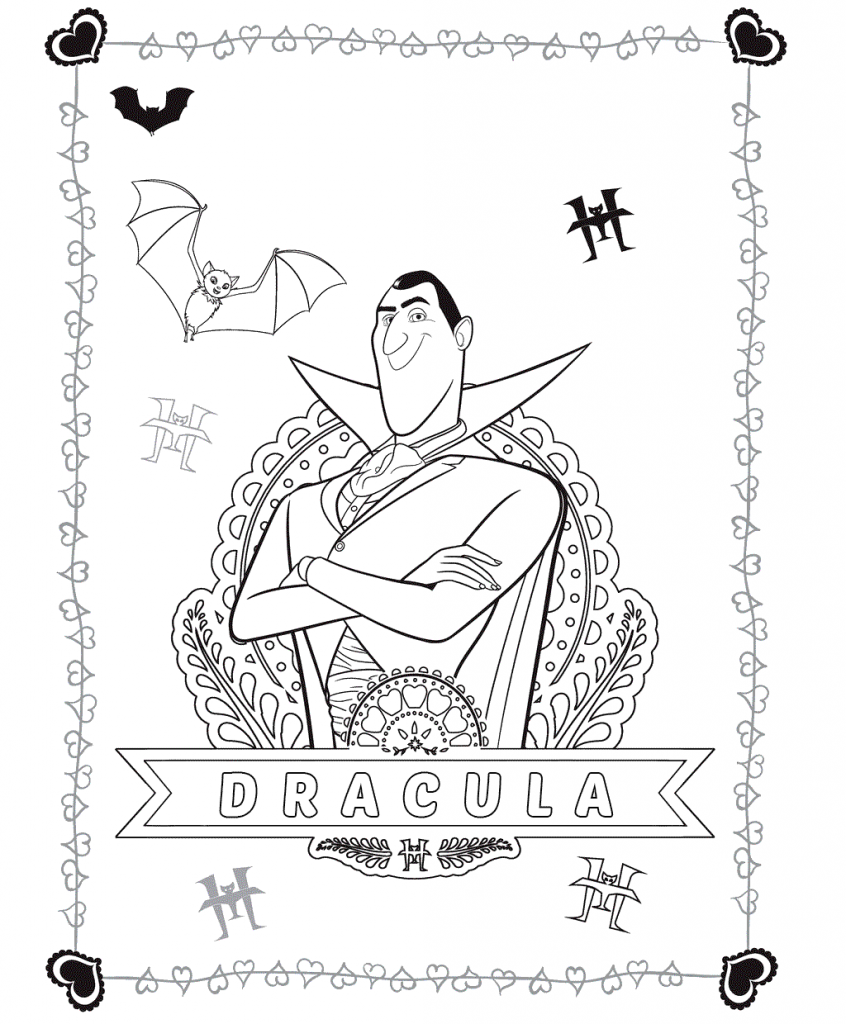 Dracula Hotel Transylvania Coloring Pages