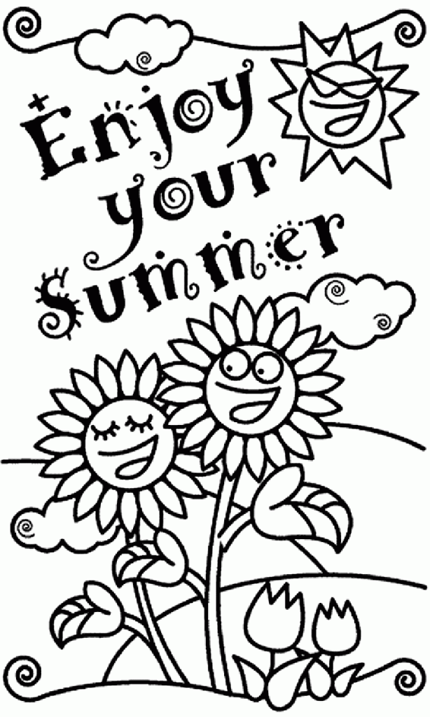Enjoy Your Summer June Coloring Pages