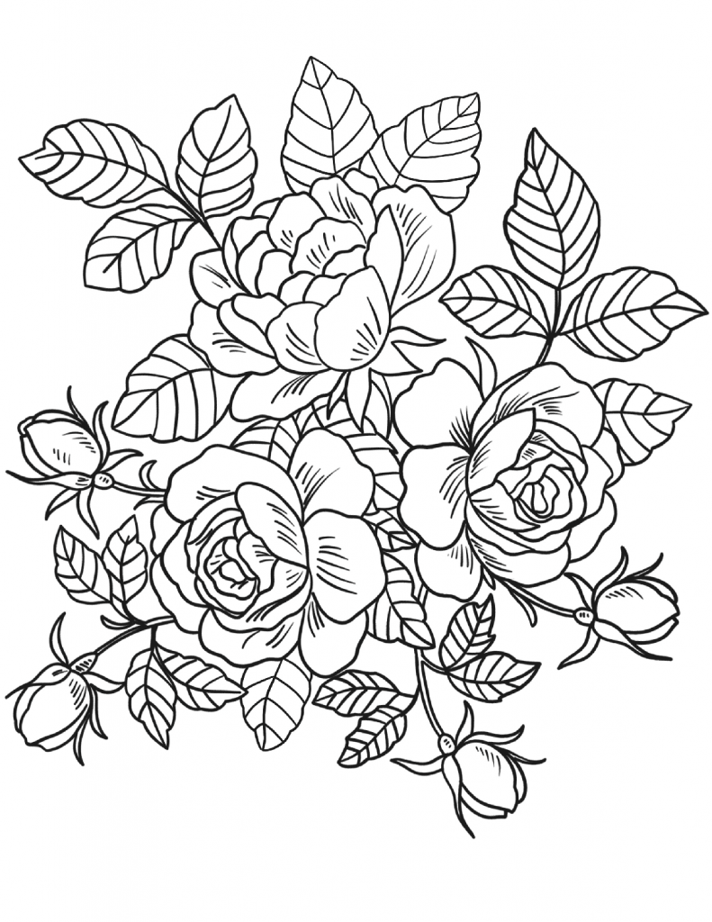 Floral Coloring Page