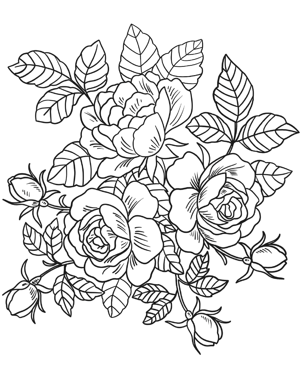 Floral Coloring Pages for Adults - Best Coloring Pages For ...
