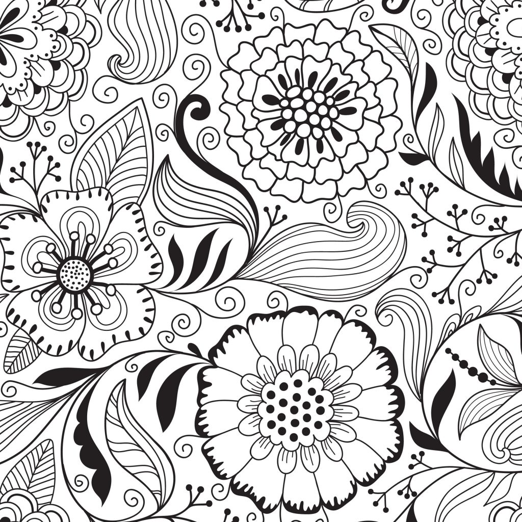 Floral Coloring Pages For Adults