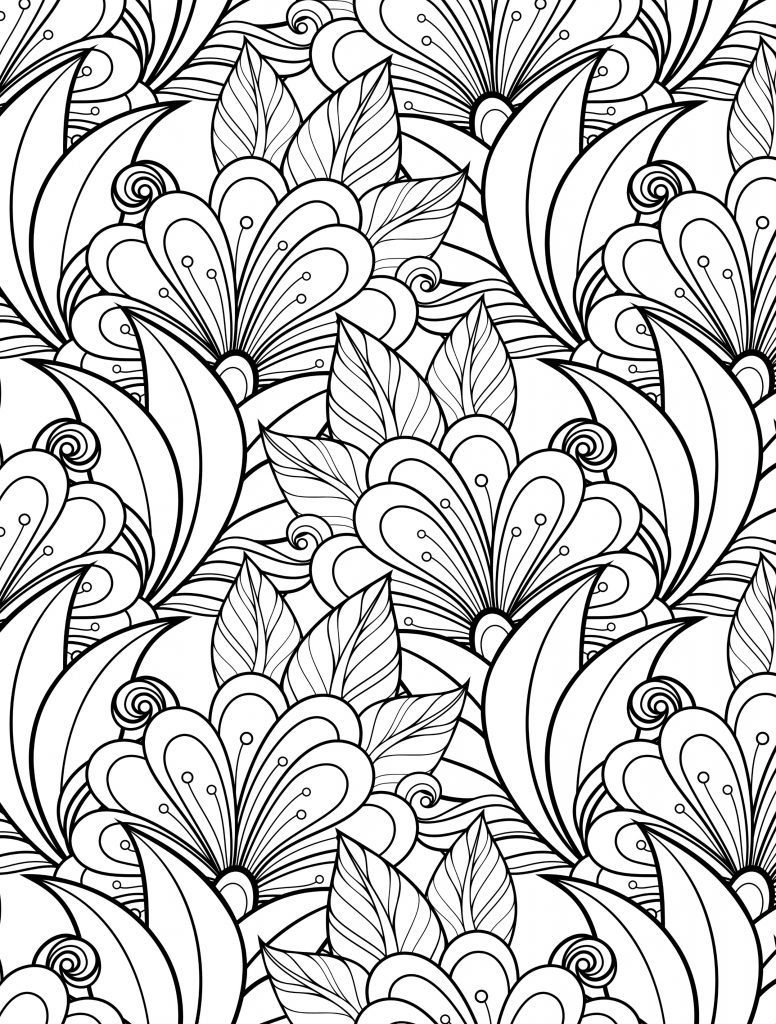 Floral Patterns Coloring Pages For Adults