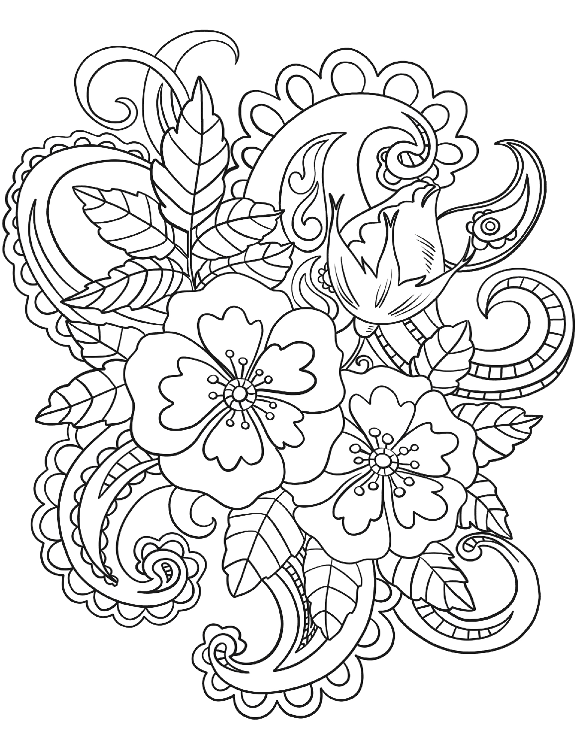 Download Floral Coloring Pages for Adults - Best Coloring Pages For ...