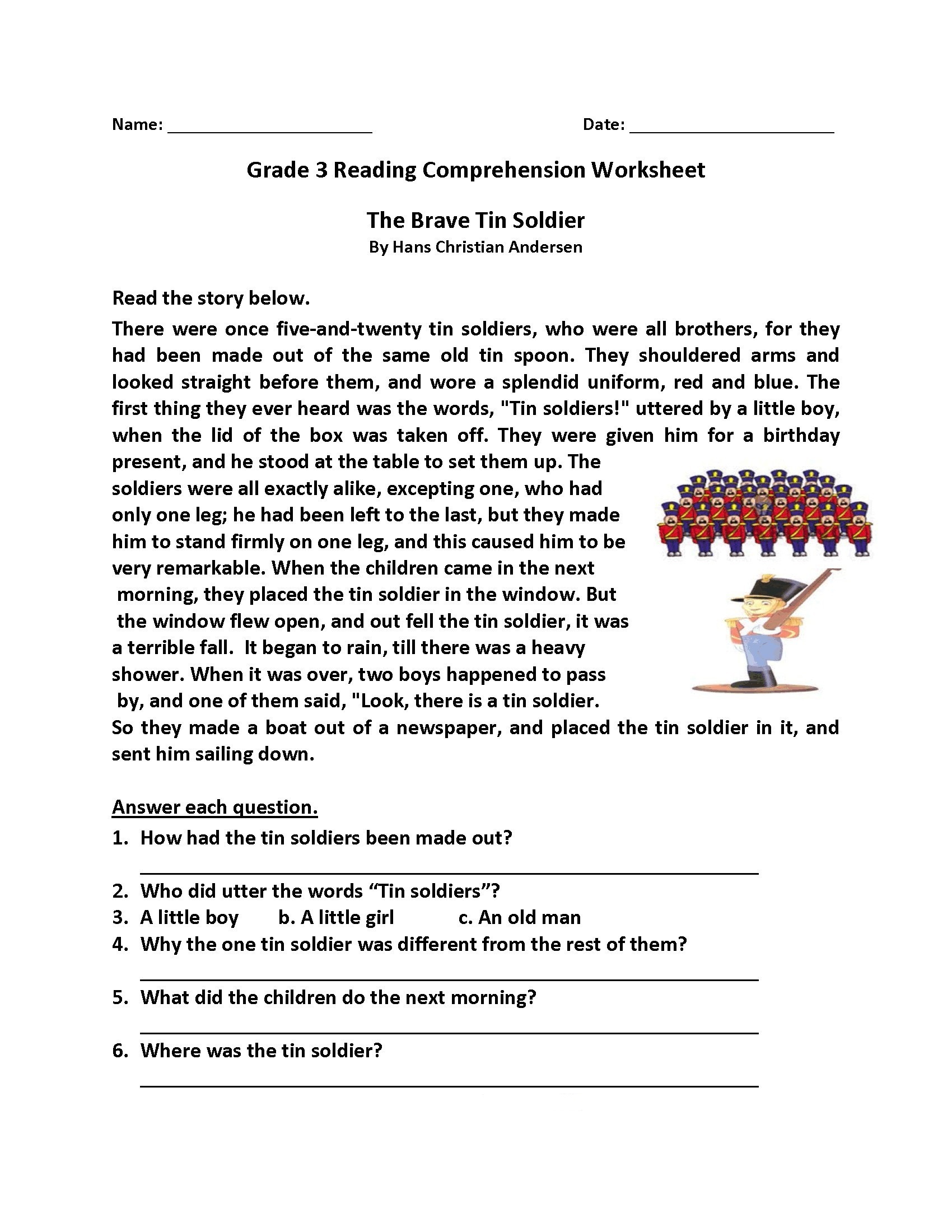 Reading Comprehension Worksheets Best Coloring Pages For