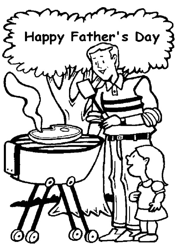 Happy Fathers Day Coloring Page