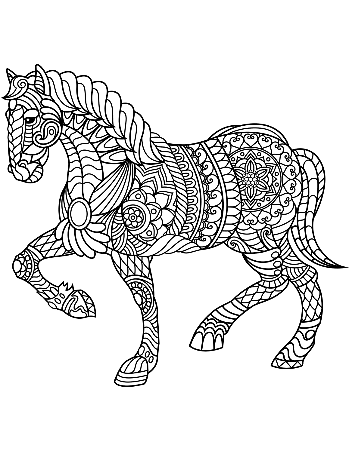 Horse Coloring Pages for Adults - Best Coloring Pages For Kids