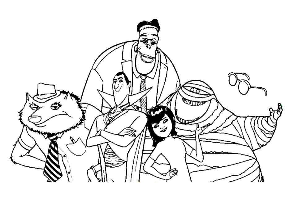 Hotel Transylvania Coloring Pages.