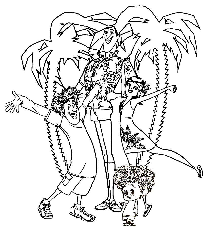 Hotel Transylvania Coloring Pages Transylvania Hotel Coloring Dracula Pages Printable Color Kids 