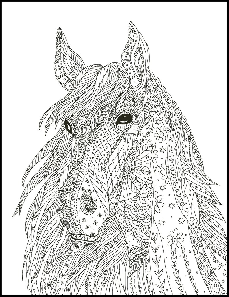 Horse Coloring Pages for Adults   Best Coloring Pages For Kids