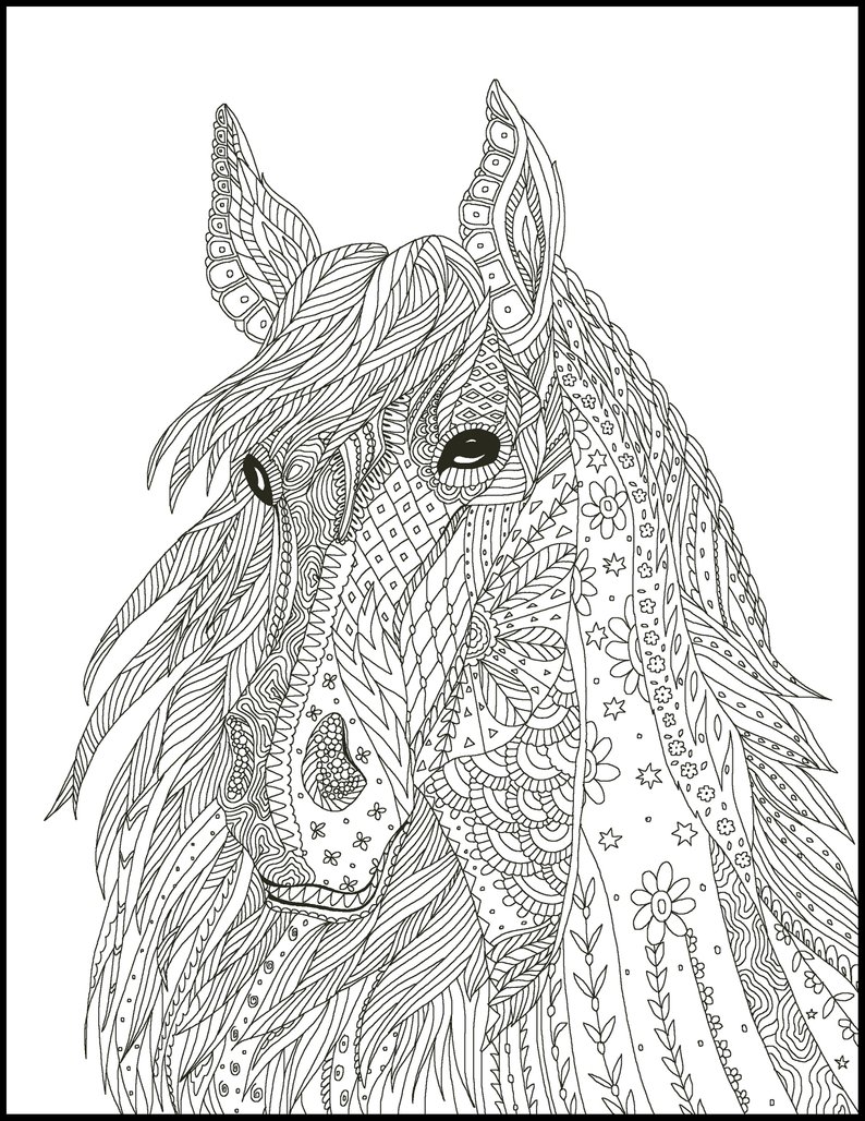 horse coloring pages for adults best coloring pages for kids