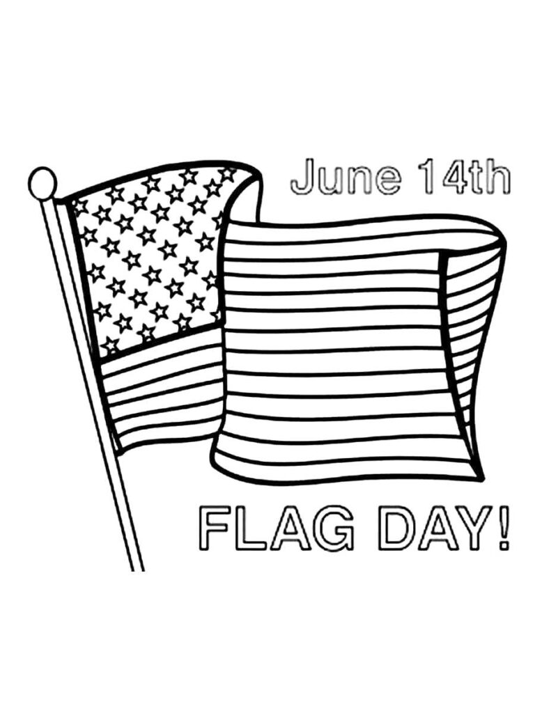 June 14 Flag Day Coloring Page