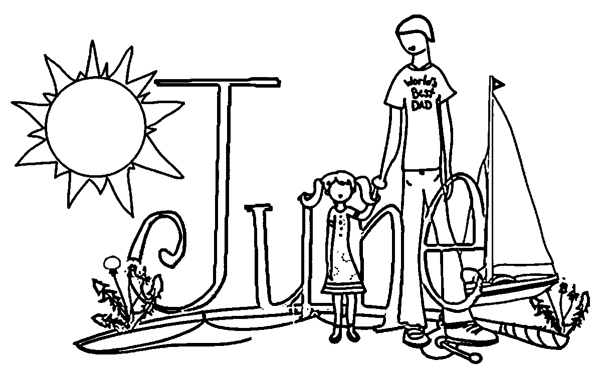 June Coloring Page