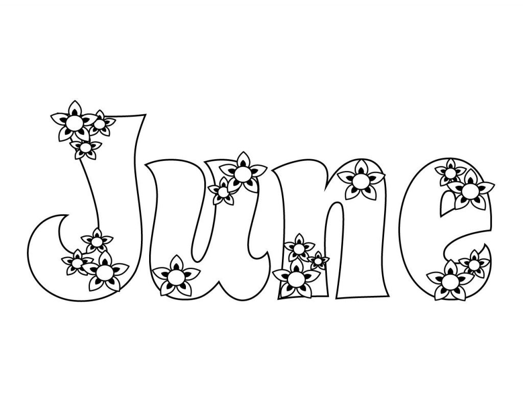 June Flowers Coloring Pages