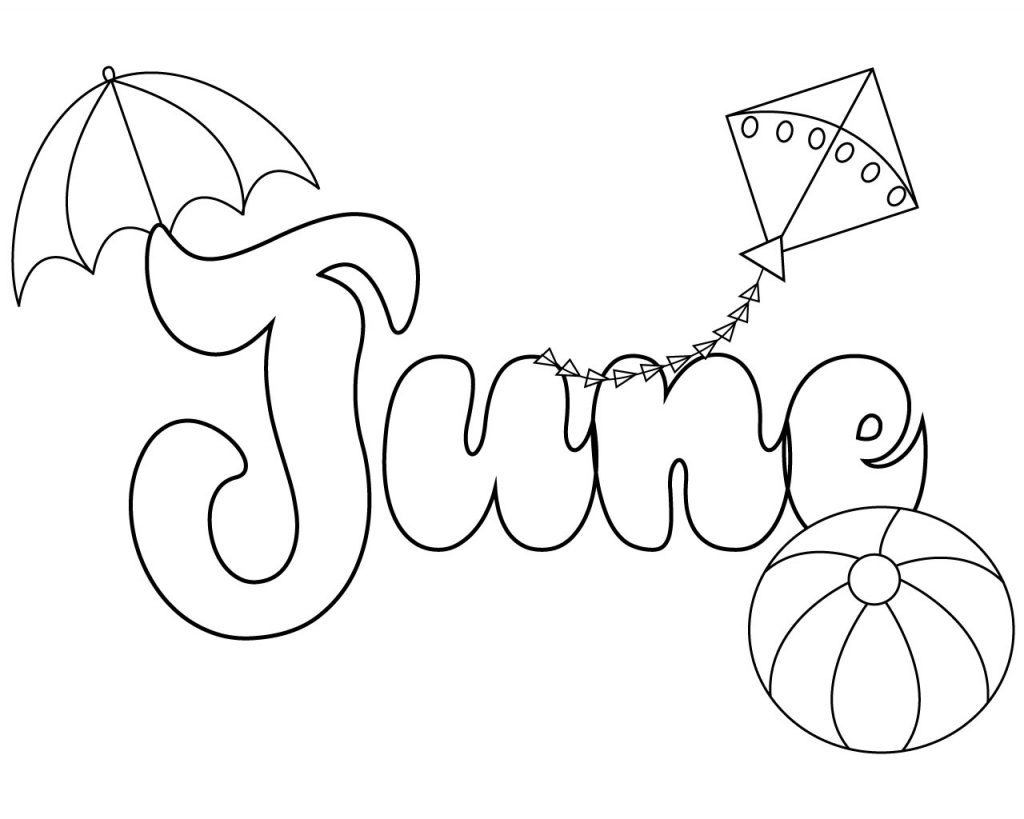 June Printable Coloring Pages