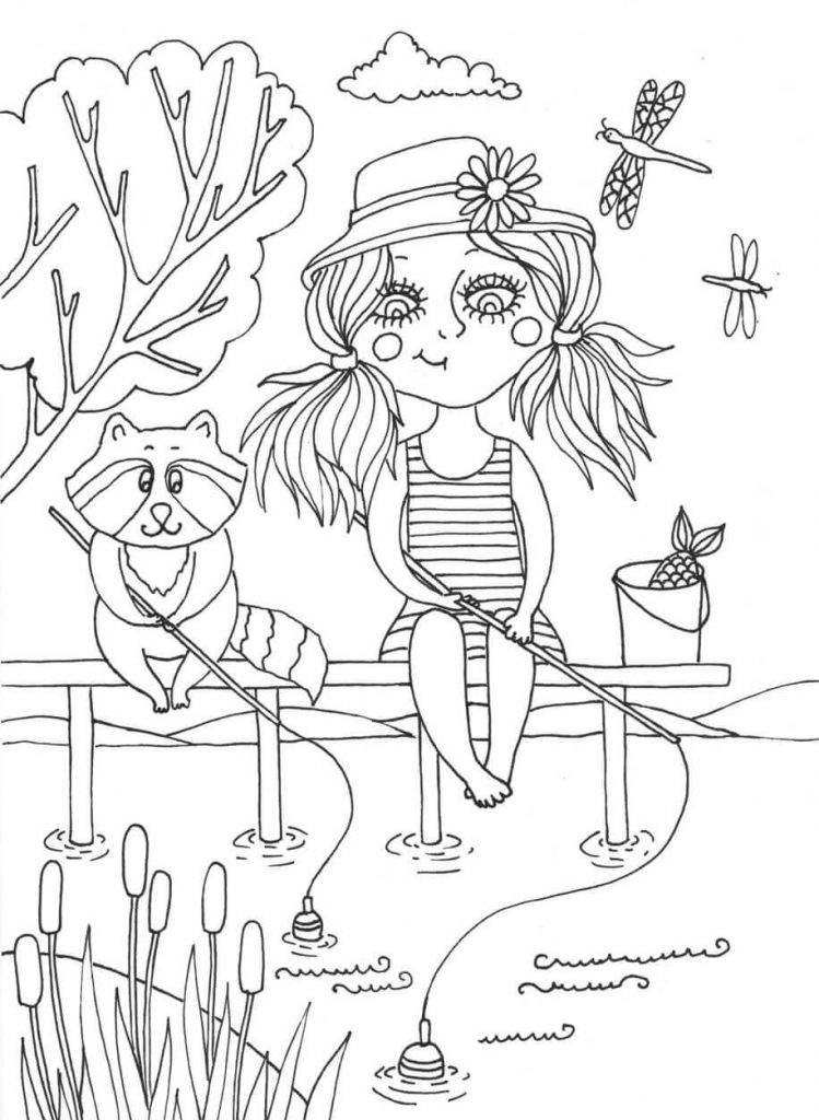 June Summer Coloring Pages