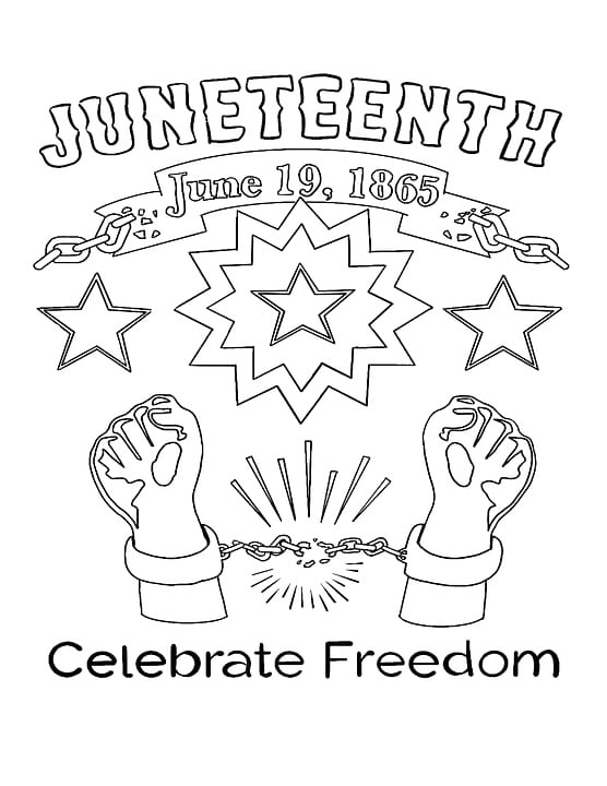 Juneteenth Freedom Coloring Page