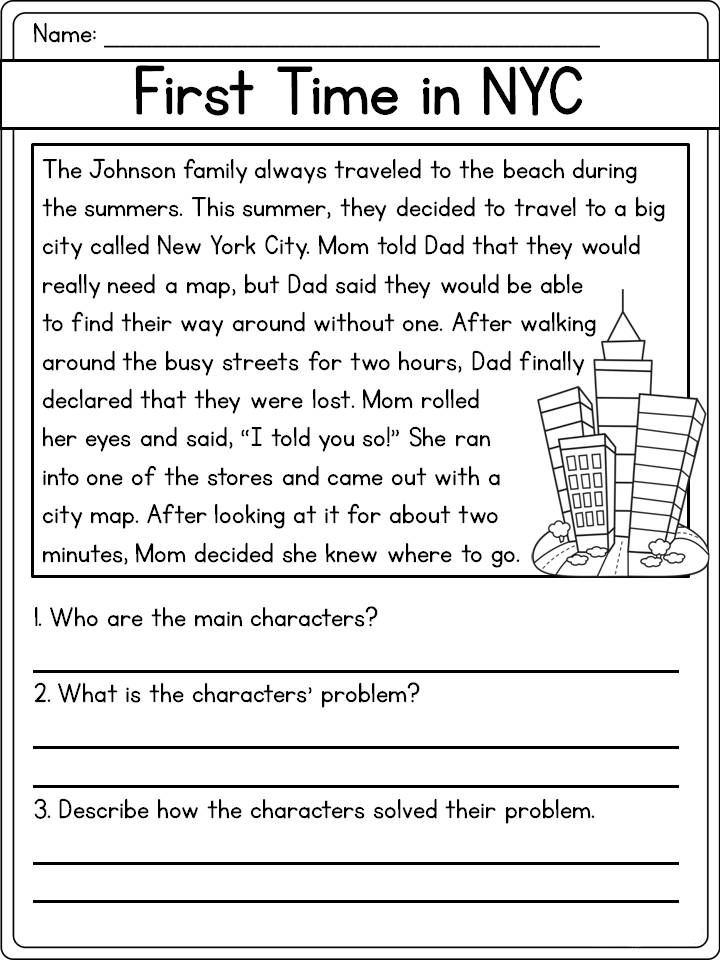 Reading Comprehension Worksheets - Best Coloring Pages For ...