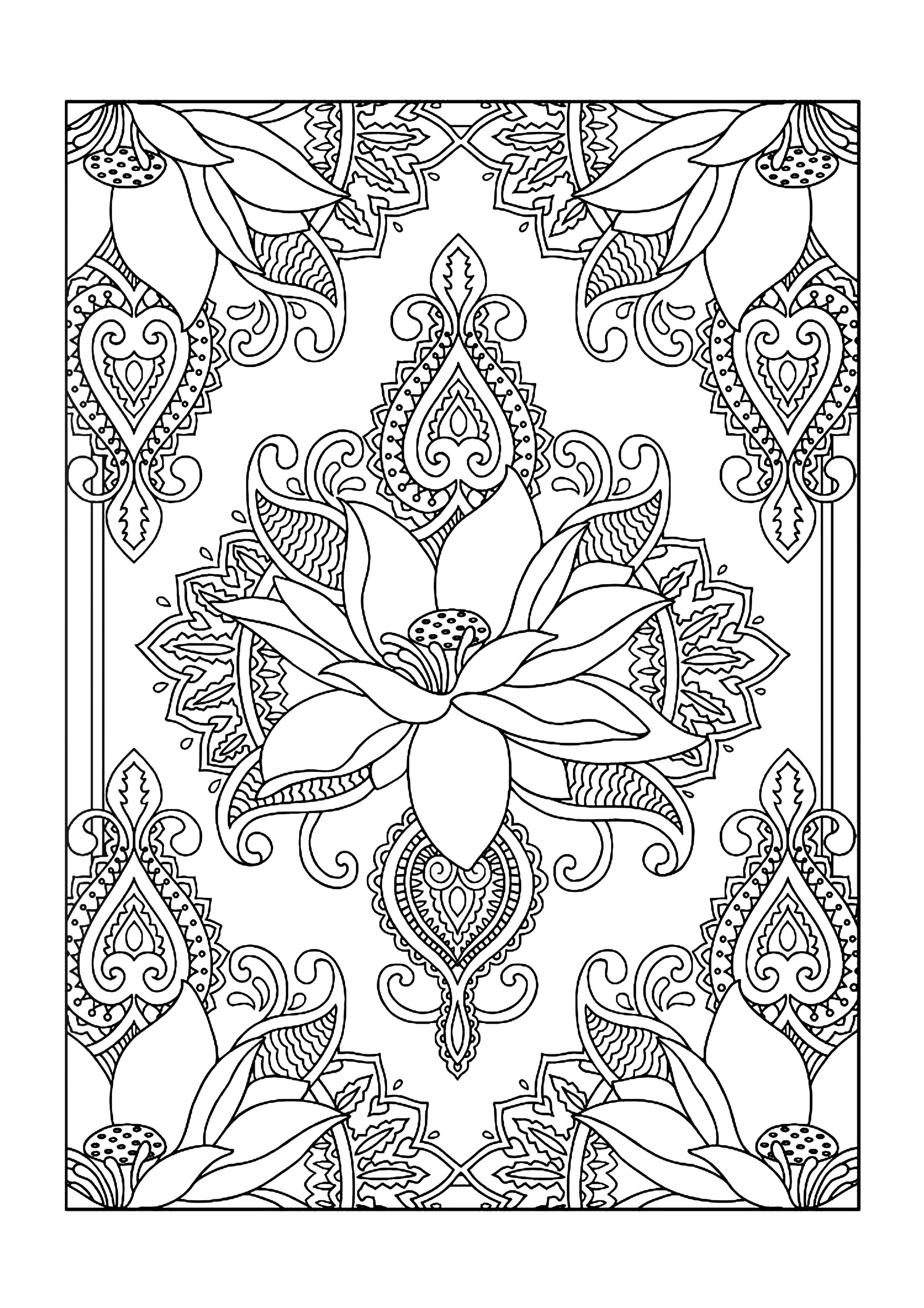 Floral Coloring Pages for Adults - Best Coloring Pages For Kids