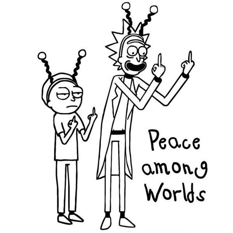 Rick and Morty Coloring Pages.