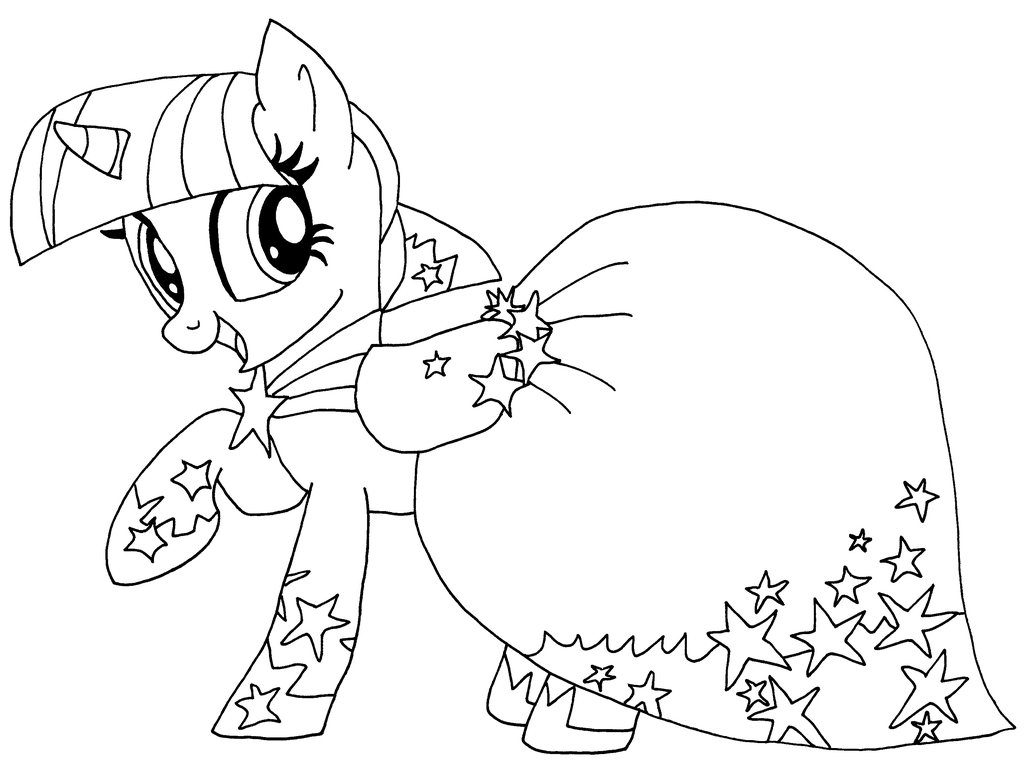 Pretty Twilight Sparkle Coloring Page