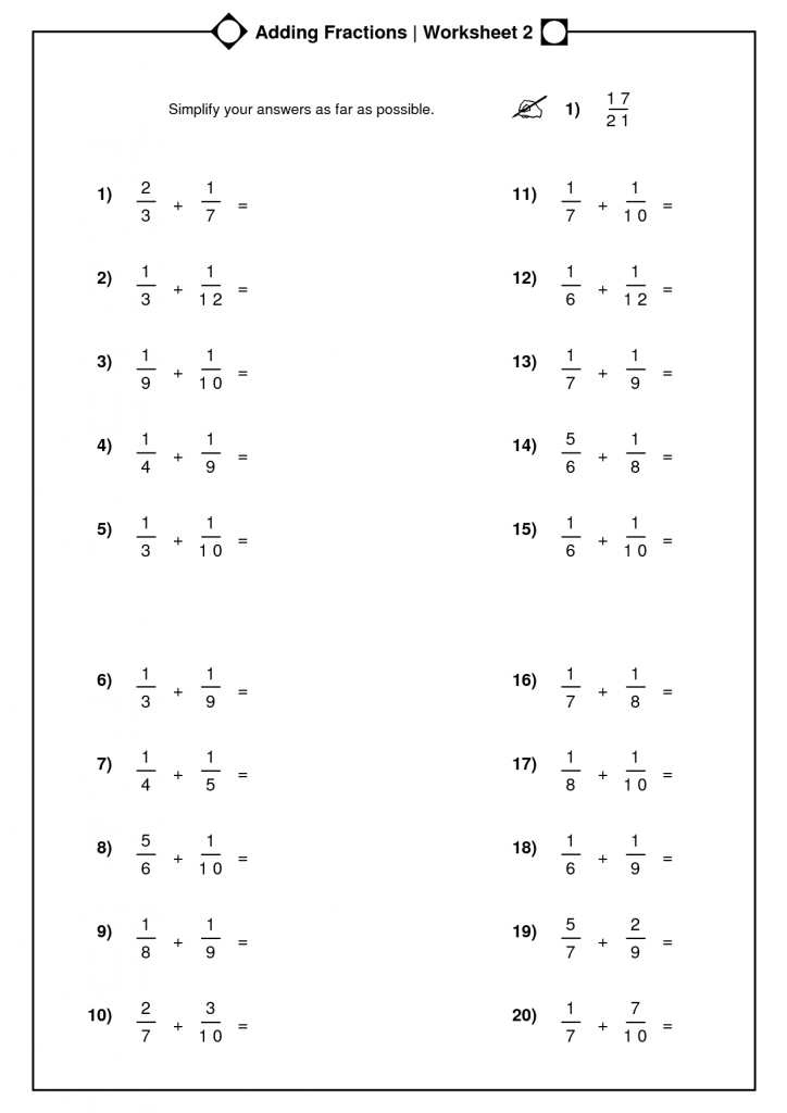Print 4th Grade Math Worksheets