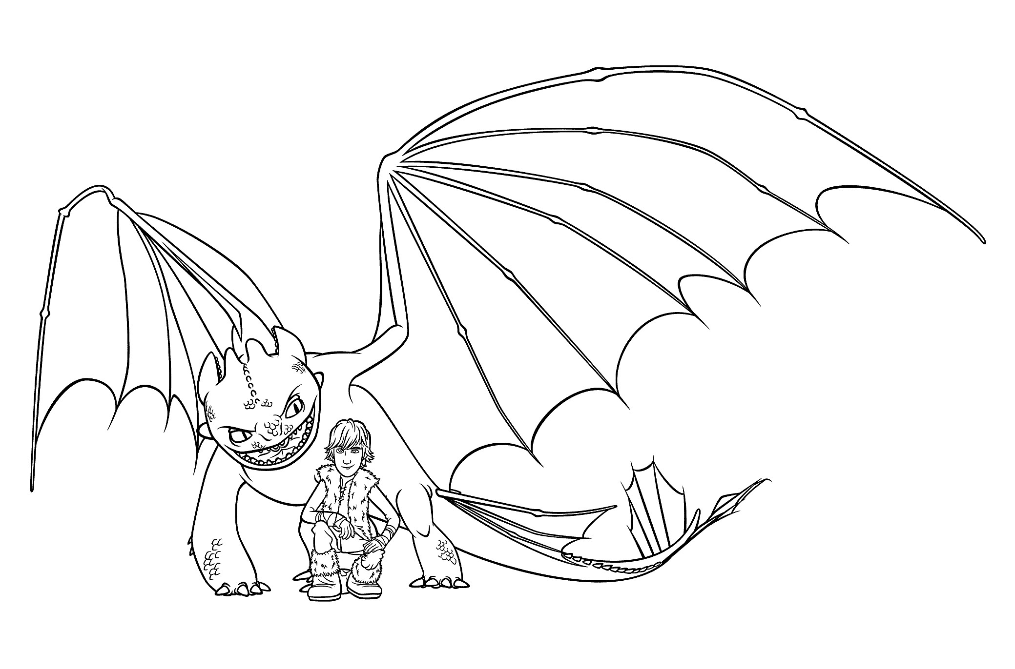 Printable Toothless Coloring Pages