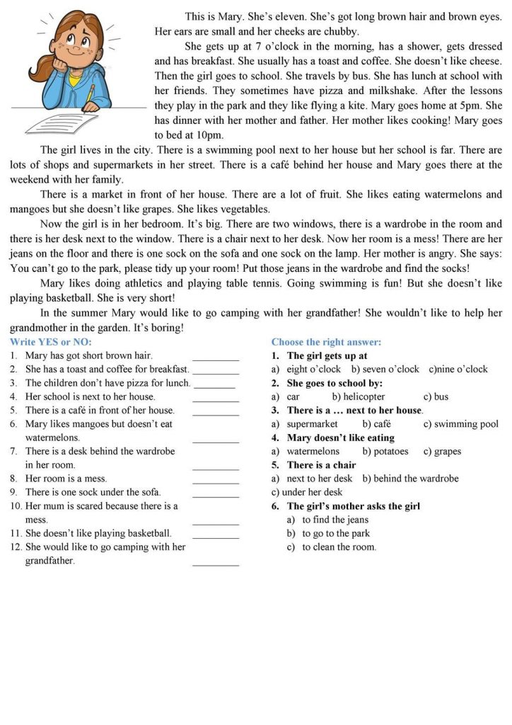 Reading Comprehension Worksheets