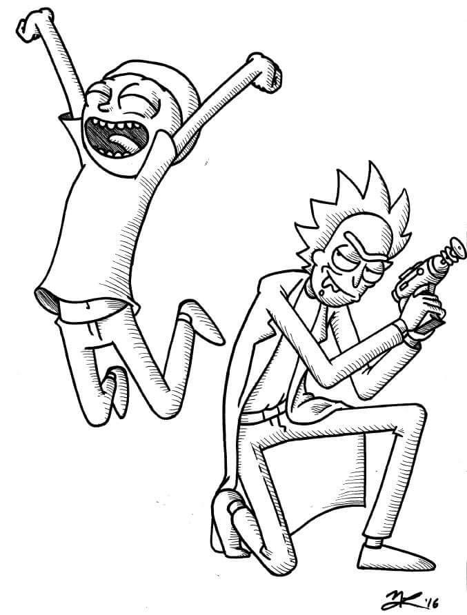 Rick and Morty Coloring Pages.
