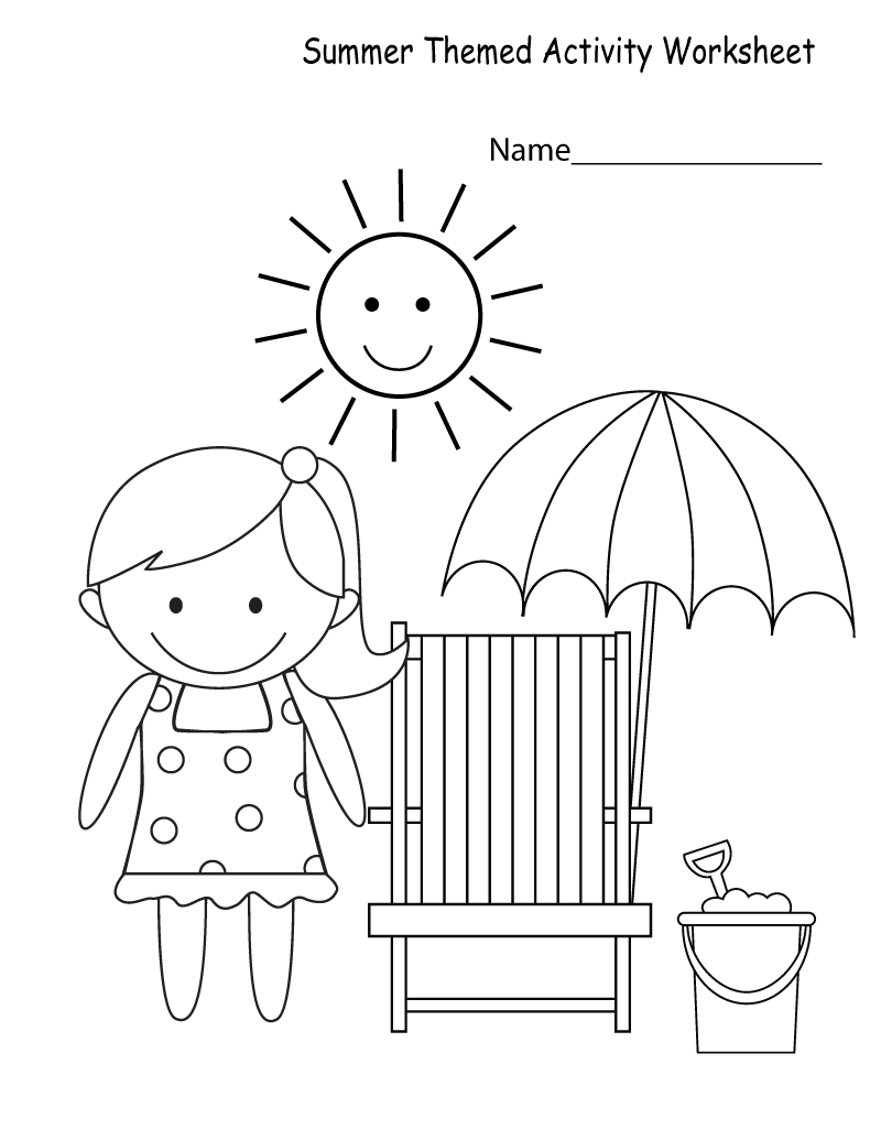 Summer Coloring Sheets Preschool Coloring Pages