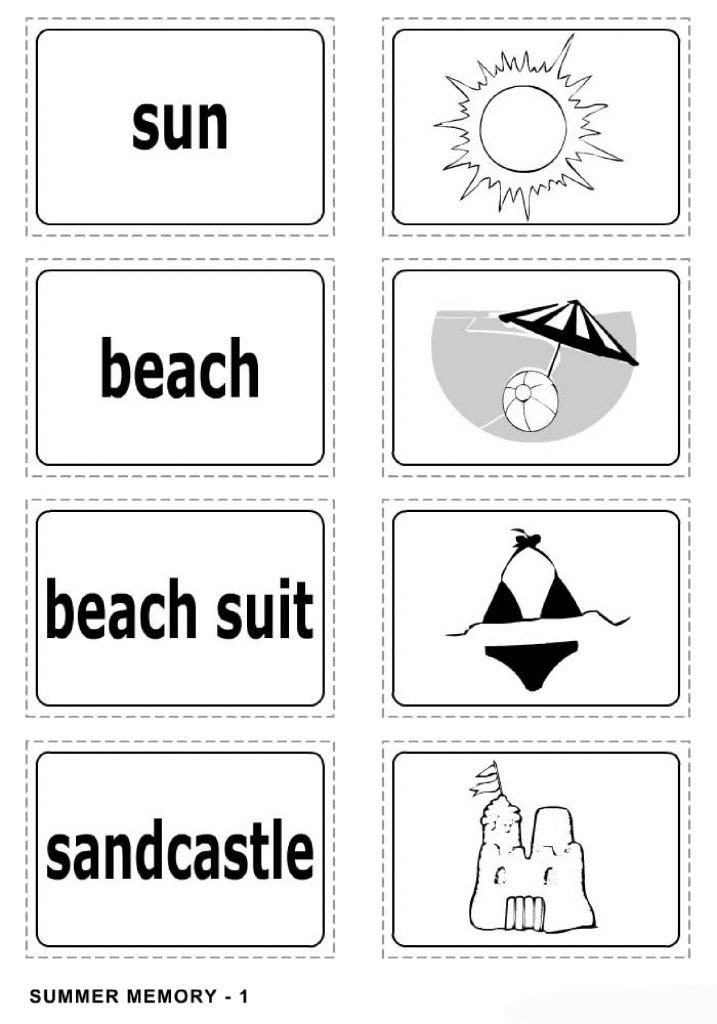 Summer Matching Worksheet