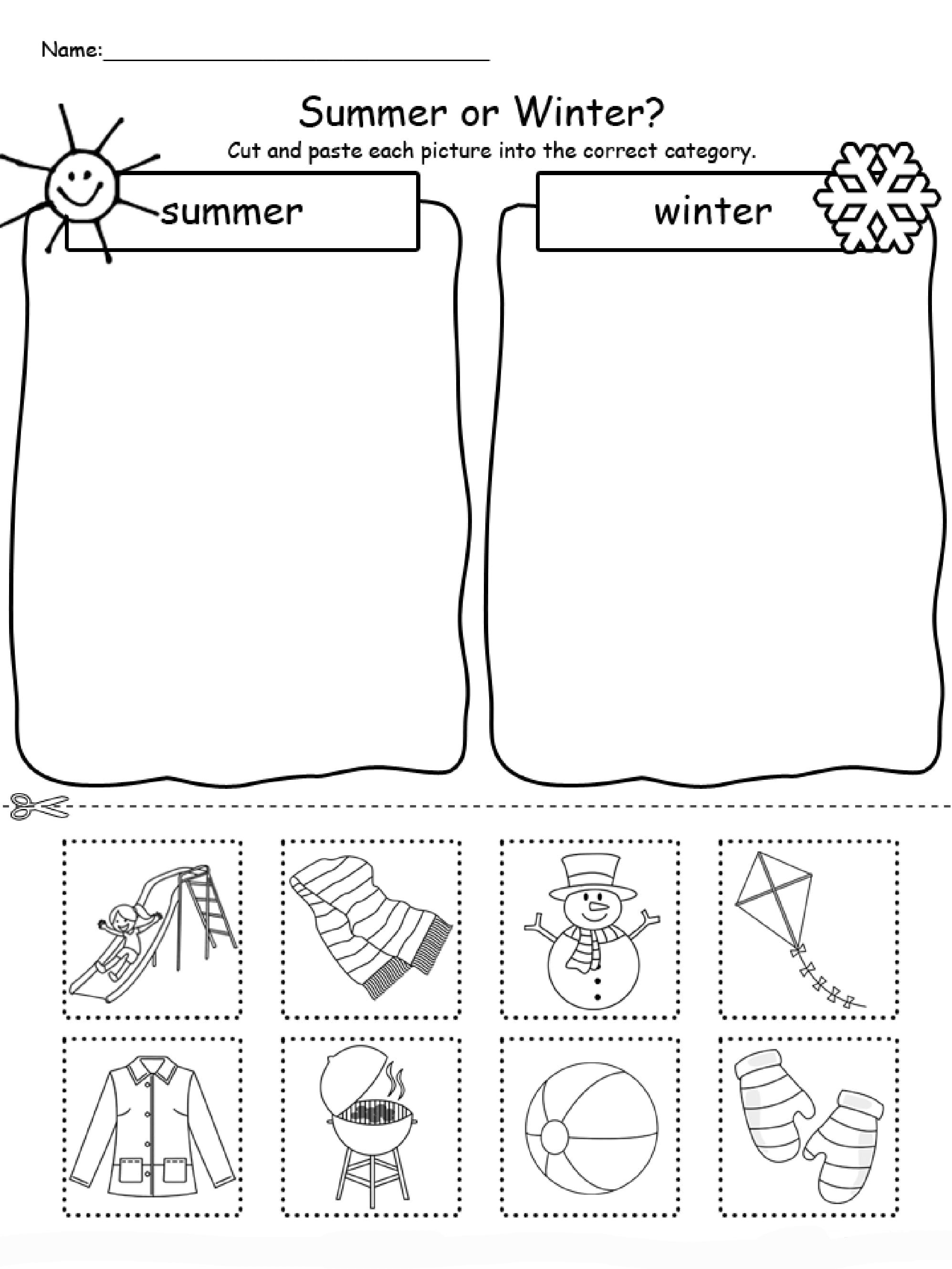 Summer Worksheets - Best Coloring Pages For Kids