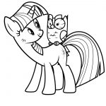 Twilight Sparkle and Owl Coloring Page