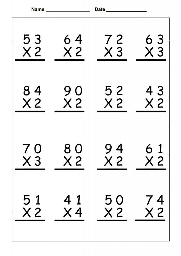 Beginning Multiplication Worksheets 4th Grade