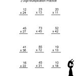 4th Grade Multiplication Worksheets - 2 digit
