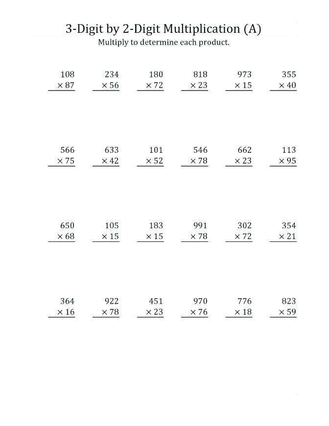 4th grade multiplication worksheets best coloring pages