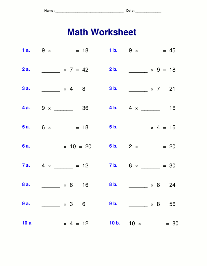  4th Grade Multiplication Worksheets Best Coloring Pages For Kids