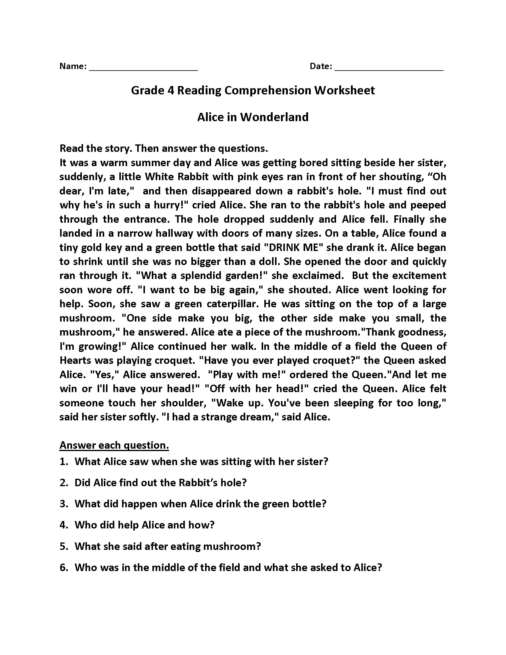 4th Grade Reading Comprehension Worksheets Best Coloring Pages For Kids 4th Grade Reading Comprehension Worksheets Best Coloring Pages For Kids