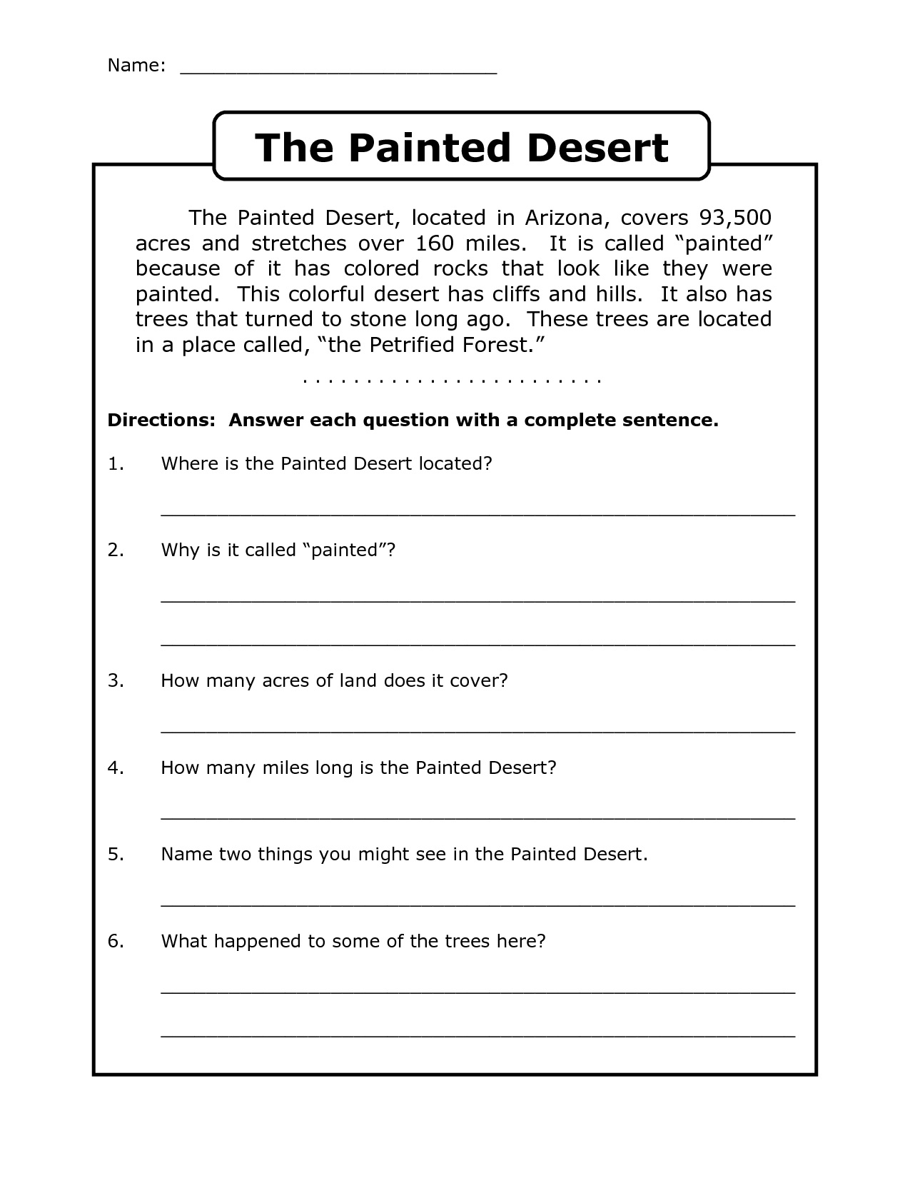 4th Grade Reading Comprehension Worksheets Best Coloring